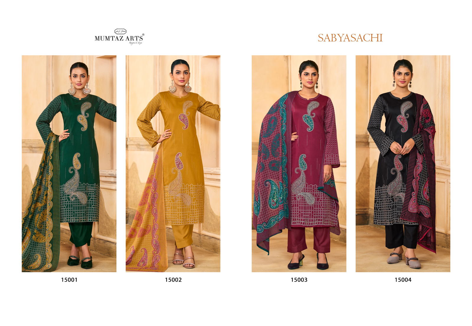 Sabyasachi By Mumtaz Jam Silk Printed Dress Material Suppliers In India